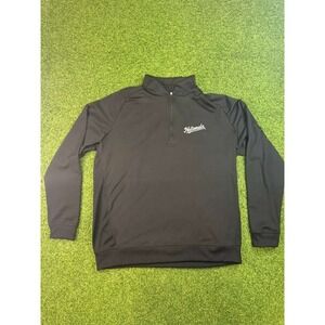 Adidas Golf Jacket Jacket Mens Large Black Nationals Logo 1/4 Zip Pullover